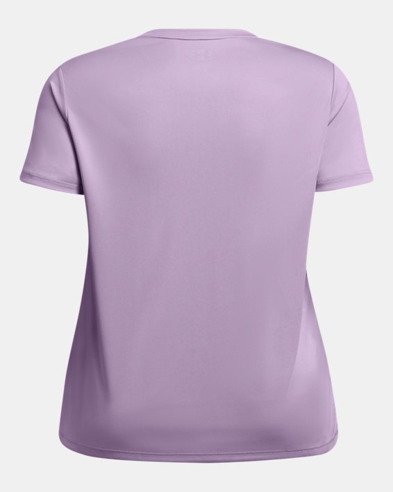 Women's UA Velocity Gradient Wordmark Short Sleeve, Purple, pdpMainDesktop image number 5